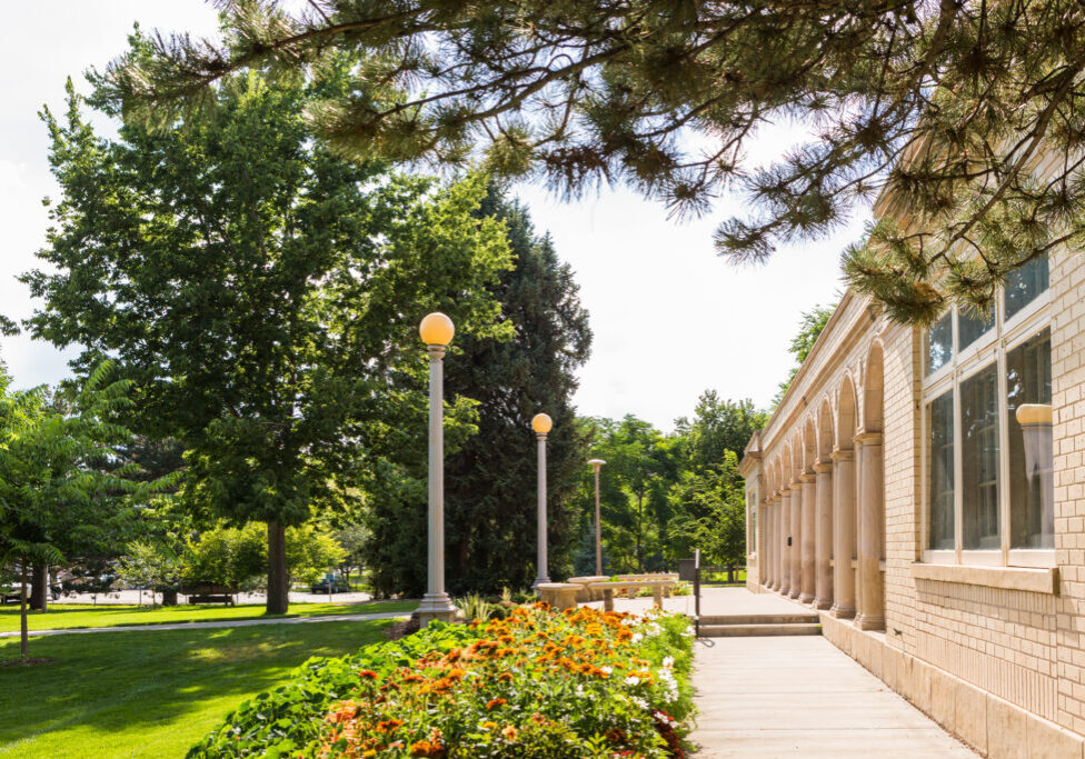 College campus during the Summer