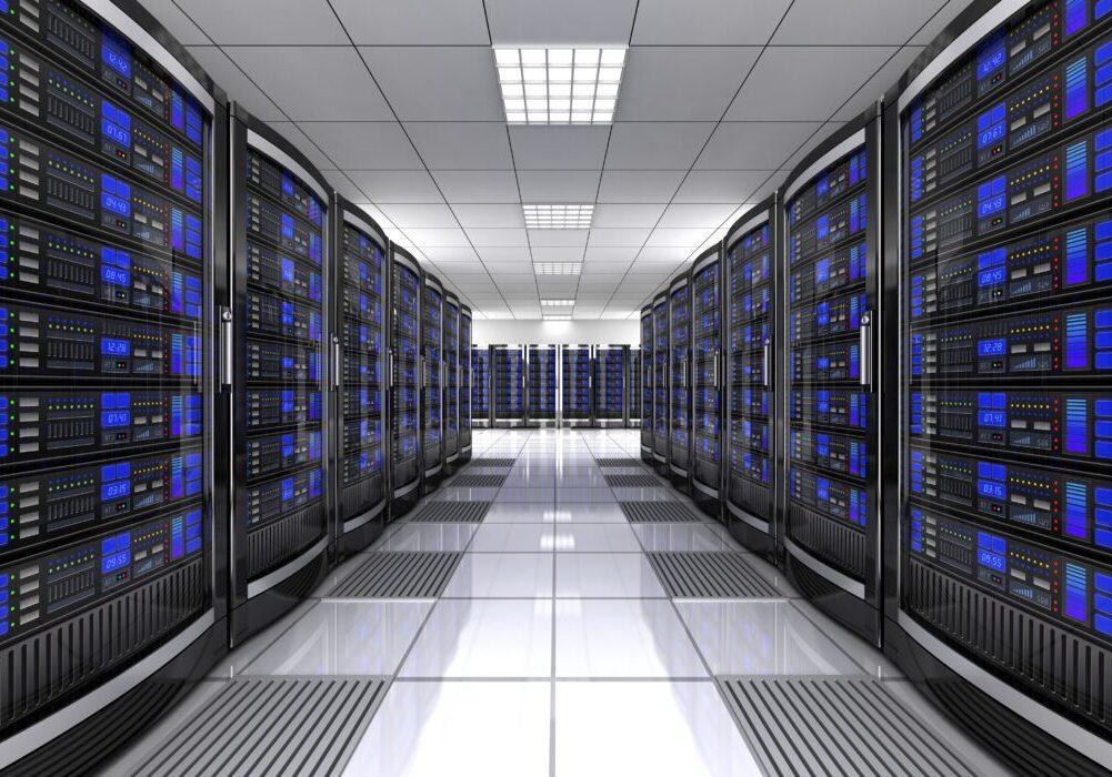 network workstation server room concept 3d illustration