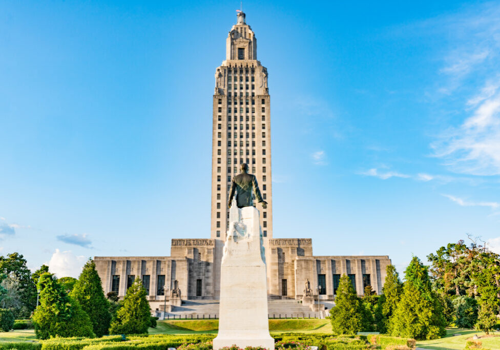 Baton Rouge, LA - October 6, 2019: Louisiana State Capitol Building in Baton Rouge