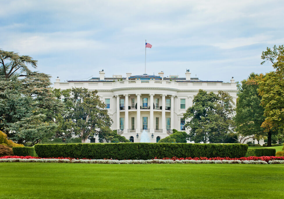 The White House, Washington DC in sunny summer day nobody