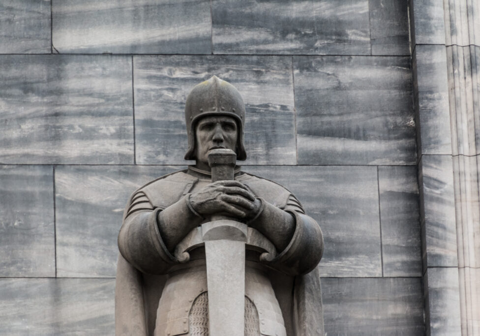 "The Patriot" Sculpture at The Base of The Louisiana State Capitol Building, Baton Rouge, Louisiana, USA